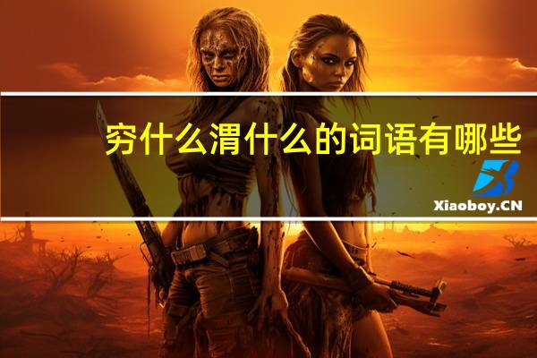 穷什么渭什么的词语有哪些?