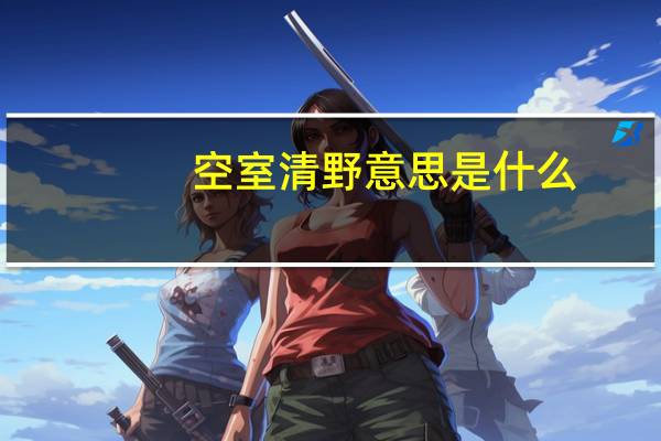 空室清野意思是什么