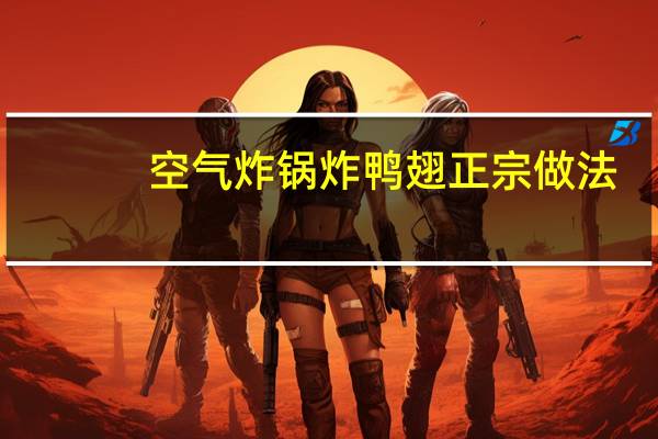 空气炸锅炸鸭翅正宗做法
