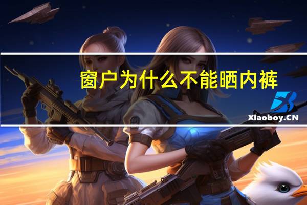 窗户为什么不能晒内裤