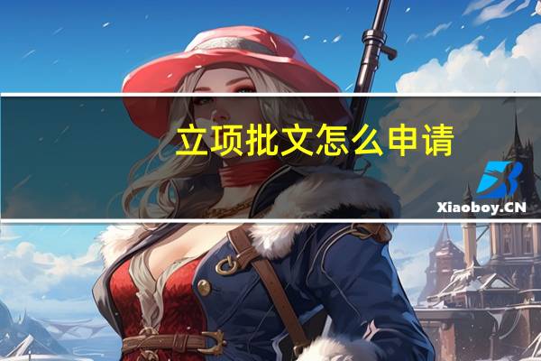 立项批文怎么申请（立项批文）