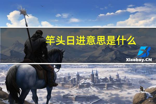 竿头日进意思是什么