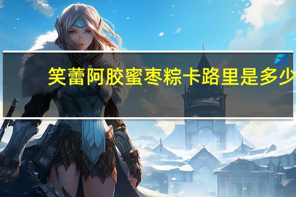 笑蕾 阿胶蜜枣粽卡路里是多少