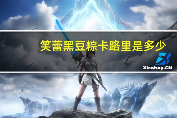 笑蕾 黑豆粽卡路里是多少