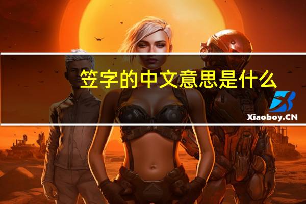 笠字的中文意思是什么