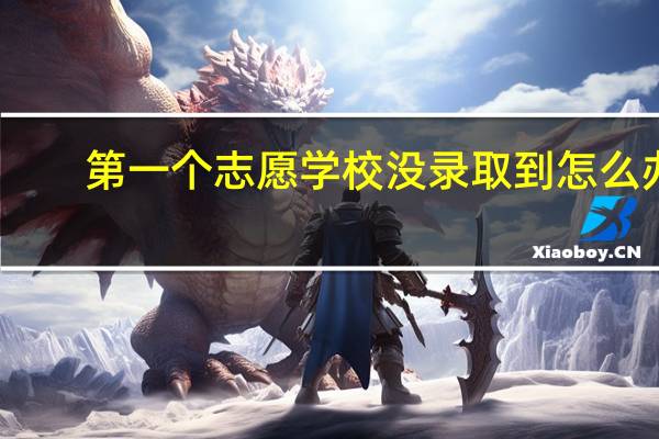 第一个志愿学校没录取到怎么办