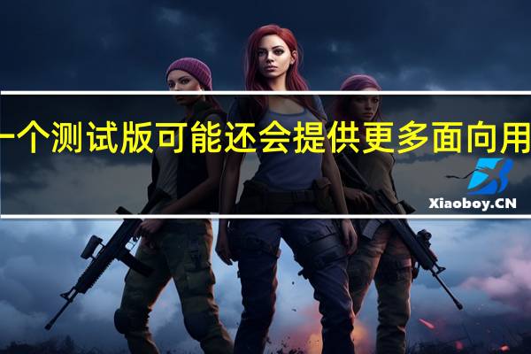 第一个测试版可能还会提供更多面向用户的功能