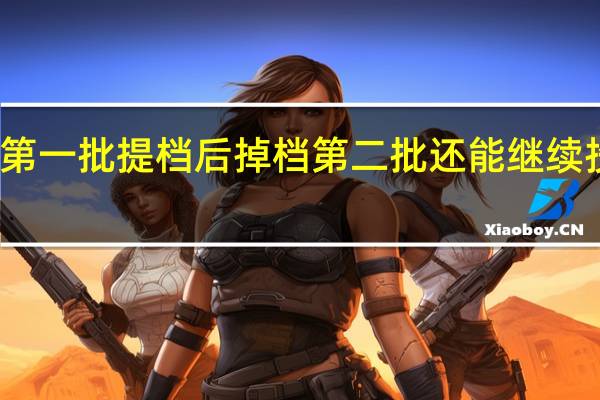 第一批提档后掉档第二批还能继续投档吗