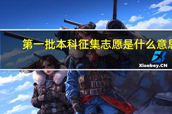 第一批本科征集志愿是什么意思