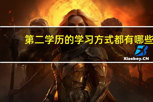 第二学历的学习方式都有哪些