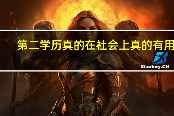 第二学历真的在社会上真的有用吗