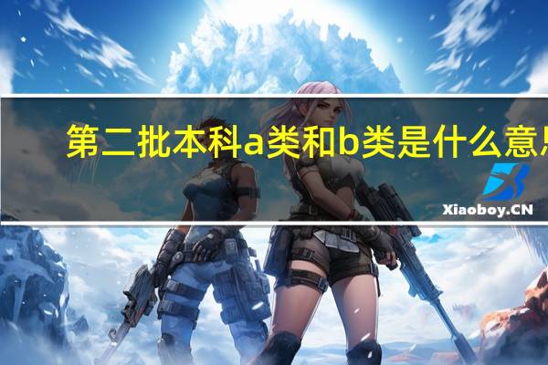 第二批本科a类和b类是什么意思