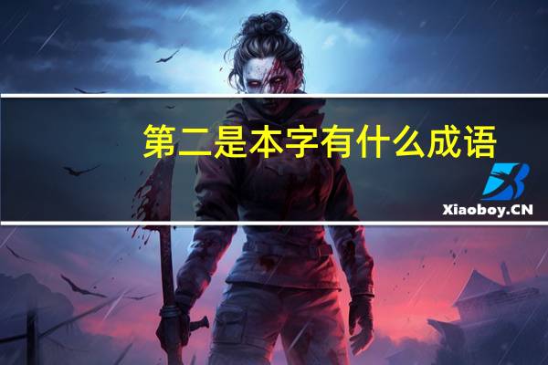 第二是本字有什么成语