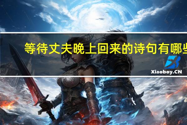 等待丈夫晚上回来的诗句有哪些