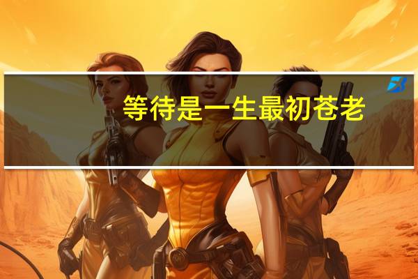 等待是一生最初苍老（关于等待是一生最初苍老的介绍）