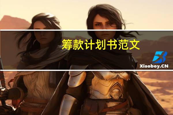 筹款计划书范文（轻松筹大病筹款范文）