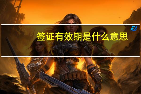 签证有效期是什么意思