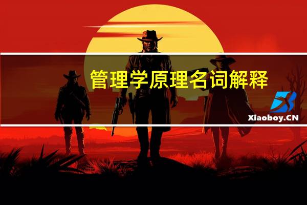 管理学原理名词解释