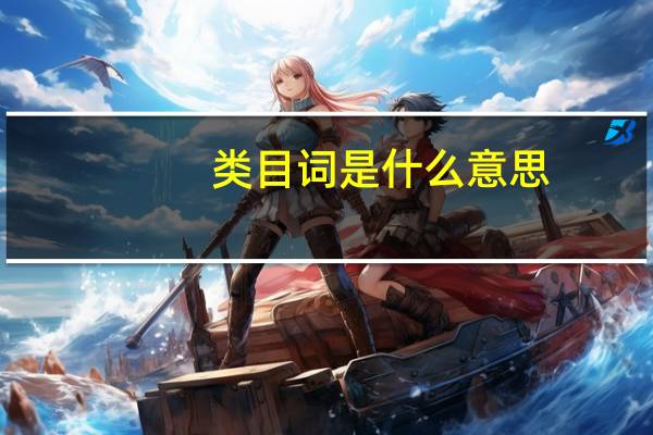 类目词是什么意思