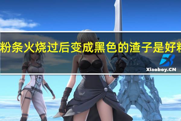 粉条火烧过后变成黑色的渣子是好粉条吗