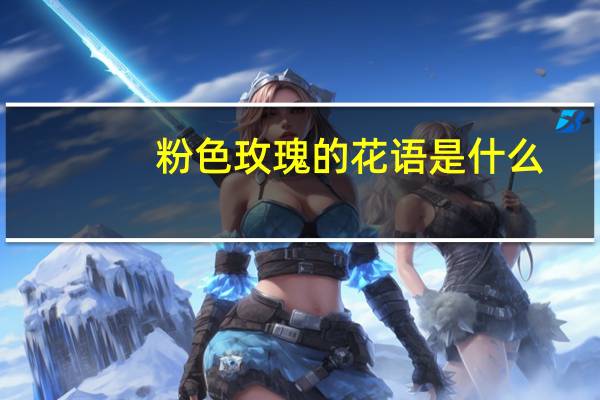 粉色玫瑰的花语是什么