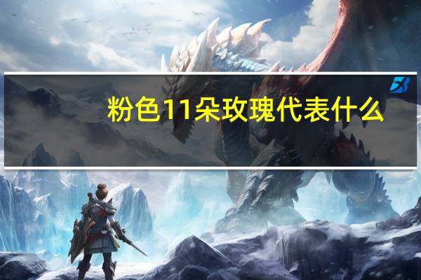 粉色11朵玫瑰代表什么