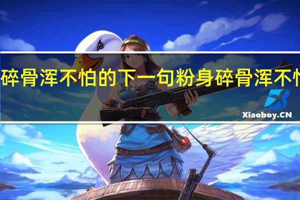 粉身碎骨浑不怕的下一句 粉身碎骨浑不怕的下一句