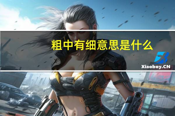 粗中有细意思是什么