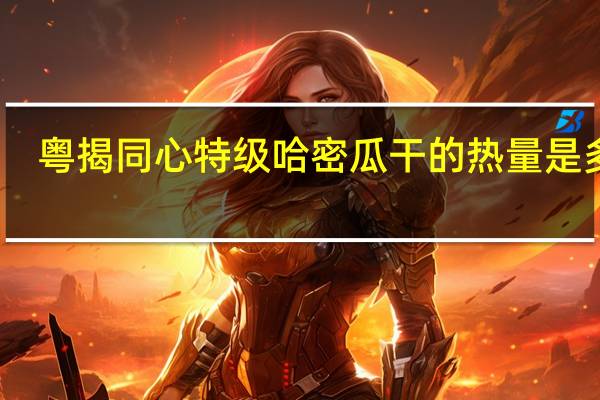 粤揭同心 特级哈密瓜干的热量是多少