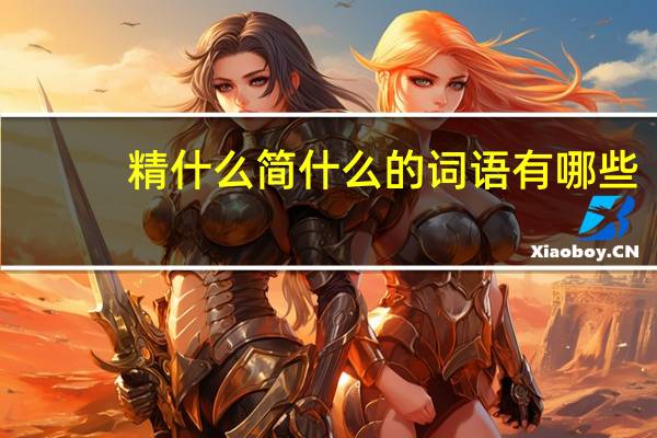 精什么简什么的词语有哪些?