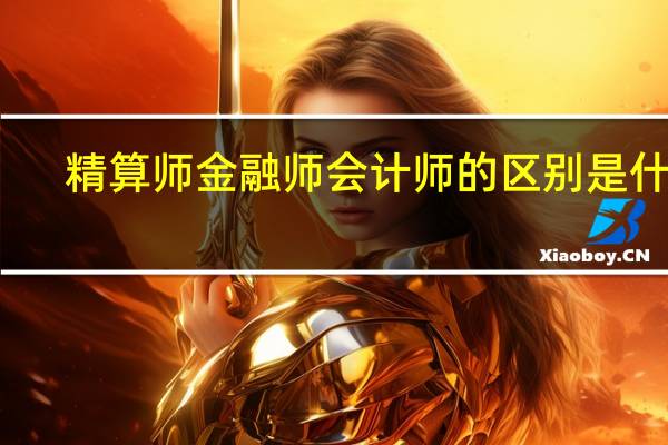 精算师金融师会计师的区别是什么