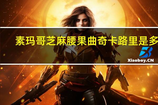 素玛哥 芝麻腰果曲奇卡路里是多少