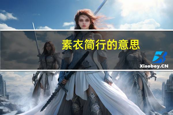 素衣简行的意思