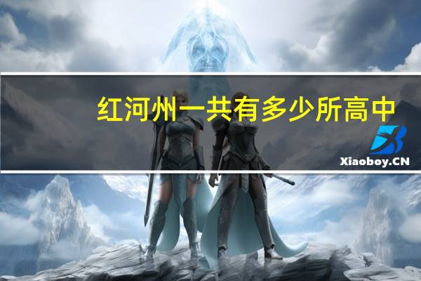 红河州一共有多少所高中