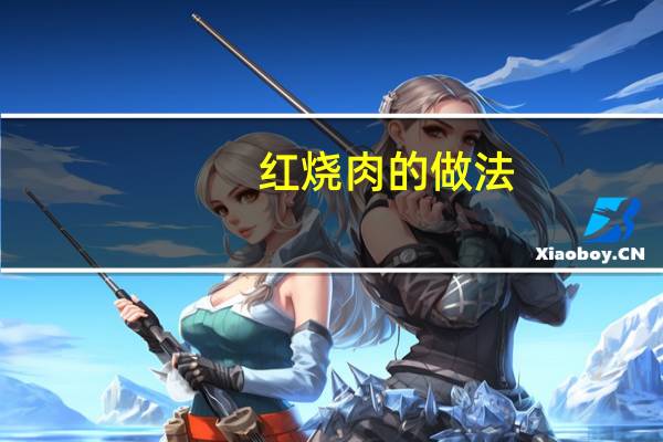 红烧肉的做法