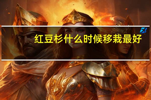红豆杉什么时候移栽最好