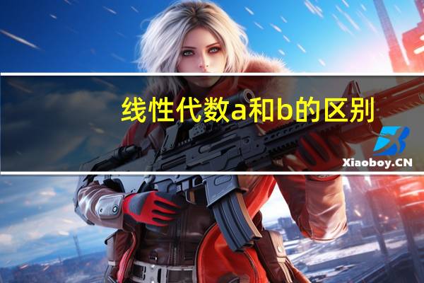 线性代数a和b的区别