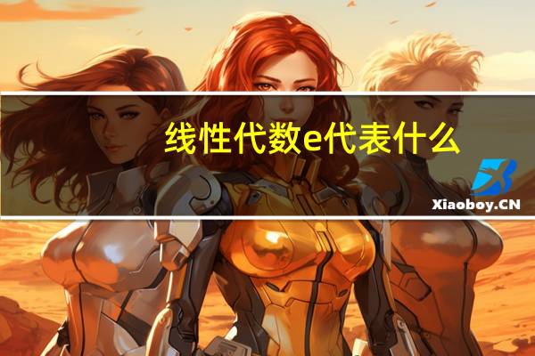线性代数e代表什么
