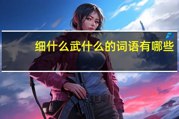 细什么武什么的词语有哪些?