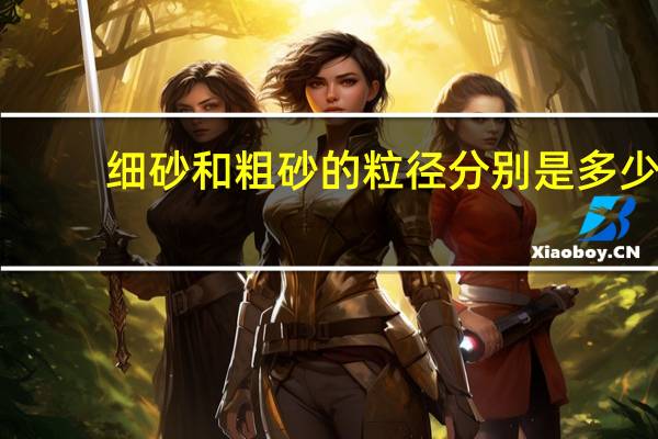 细砂和粗砂的粒径分别是多少？