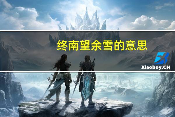 终南望余雪的意思