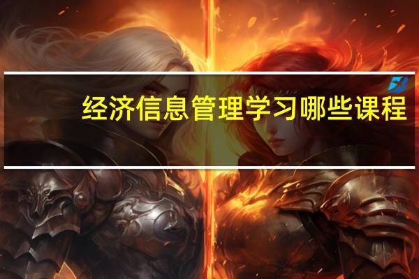 经济信息管理学习哪些课程