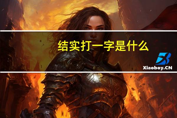结实打一字是什么（结实打一字）
