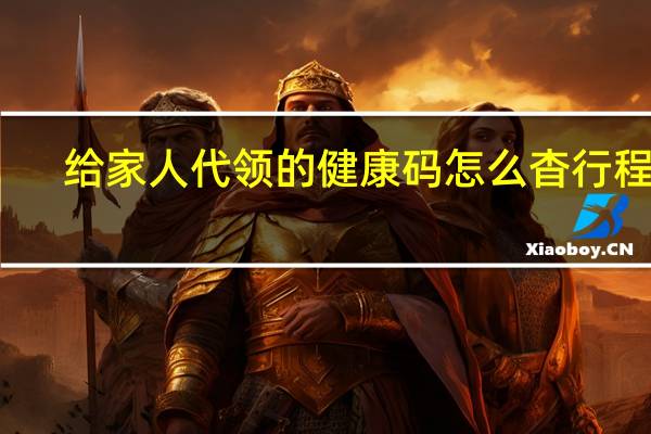 给家人代领的健康码怎么杳行程码