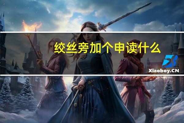 绞丝旁加个申读什么