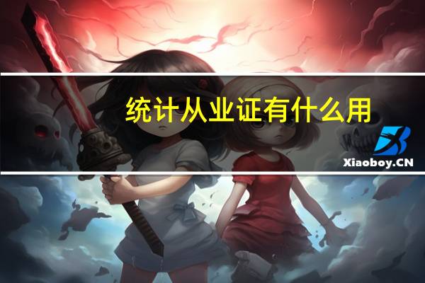统计从业证有什么用
