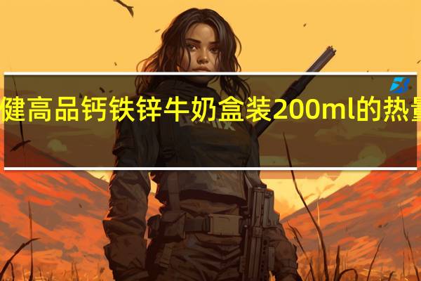 绿健 高品钙铁锌牛奶 盒装200ml的热量是多少