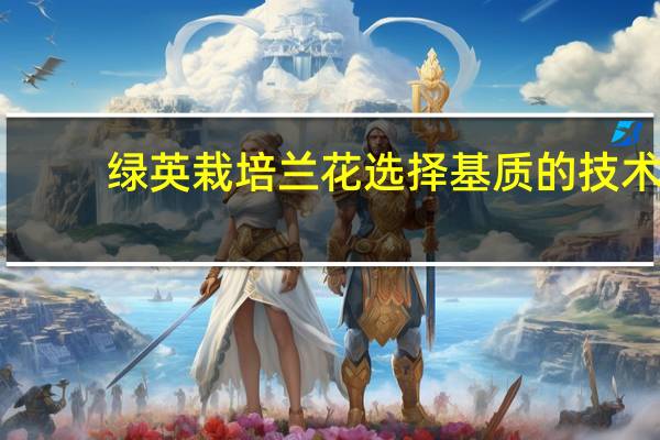 绿英栽培兰花选择基质的技术