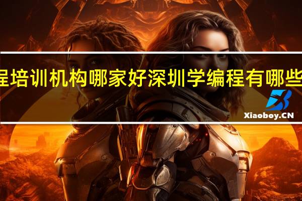 编程培训机构哪家好 深圳学编程有哪些培训机构