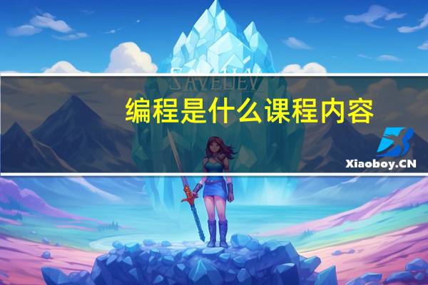 编程是什么课程内容